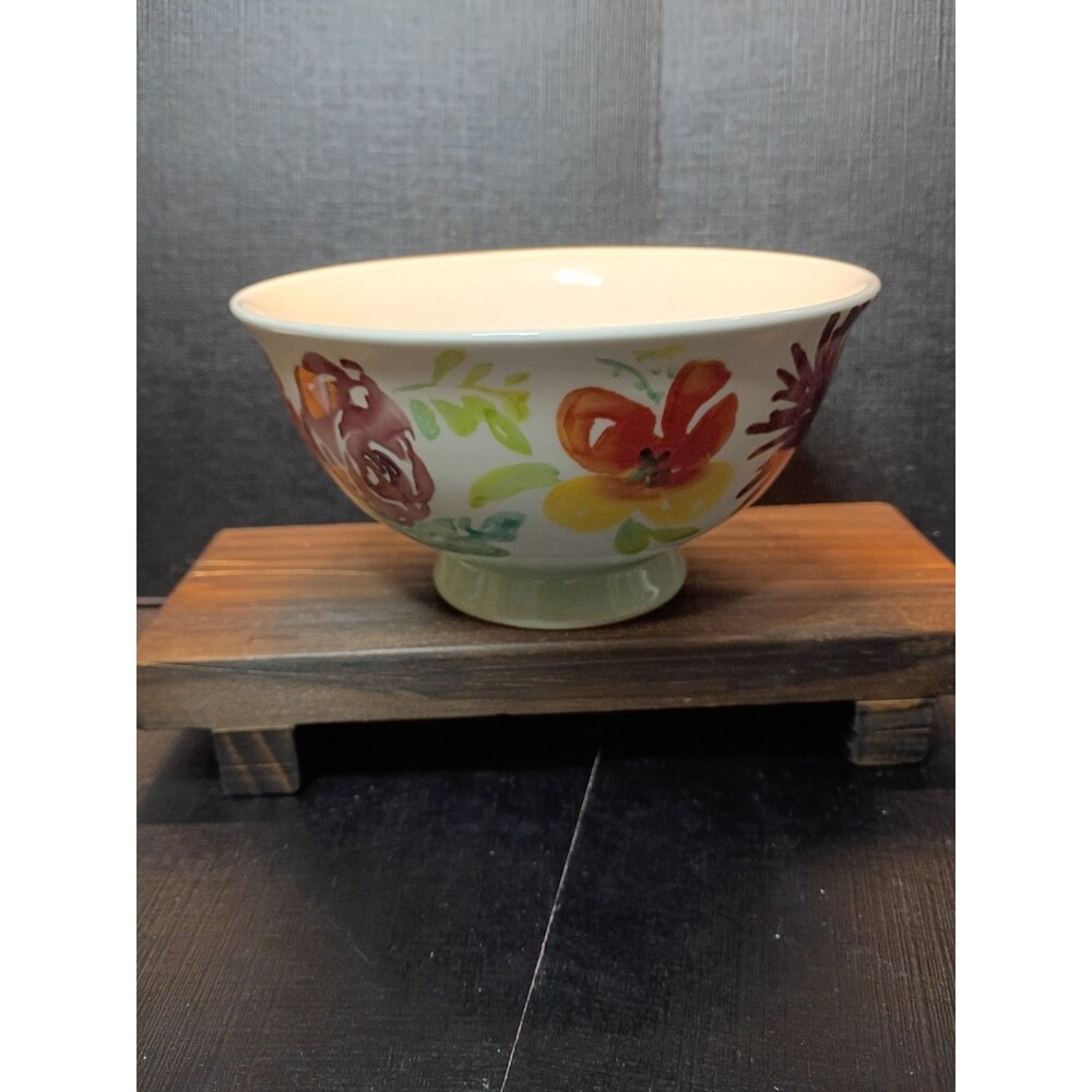 Threshold Corinna Floral Stoneware Soup Bowl 6" Salad Cereal Serving Bowl